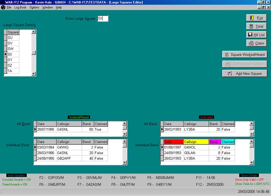 Screen Shot of Large Squares Editor